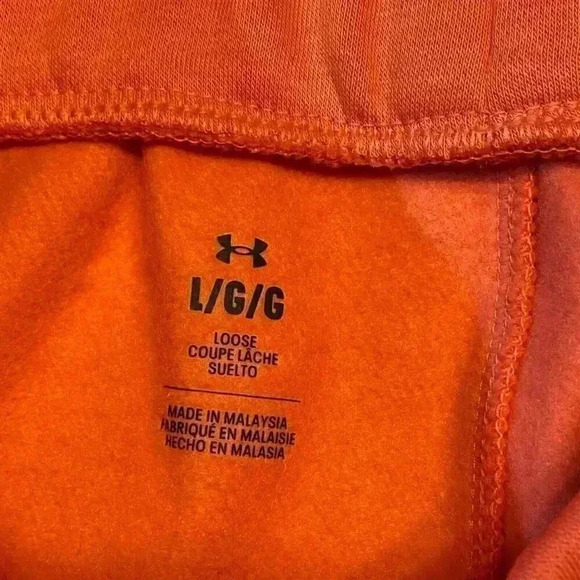 Under Armour Women's Icon Fleece Boxer Short LARGE Coral Loose Fit Athleisure - Picture 5 of 10